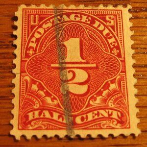 1930-33 Postage Due Stamp Unwatermarked cancelled